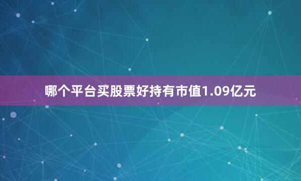 哪个平台买股票好持有市值1.09亿元